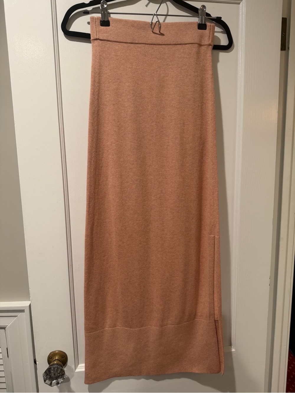 XS NWT Splendid Knit Maxi Side Slit Sweater Skirt in Dusty Rose Pink
